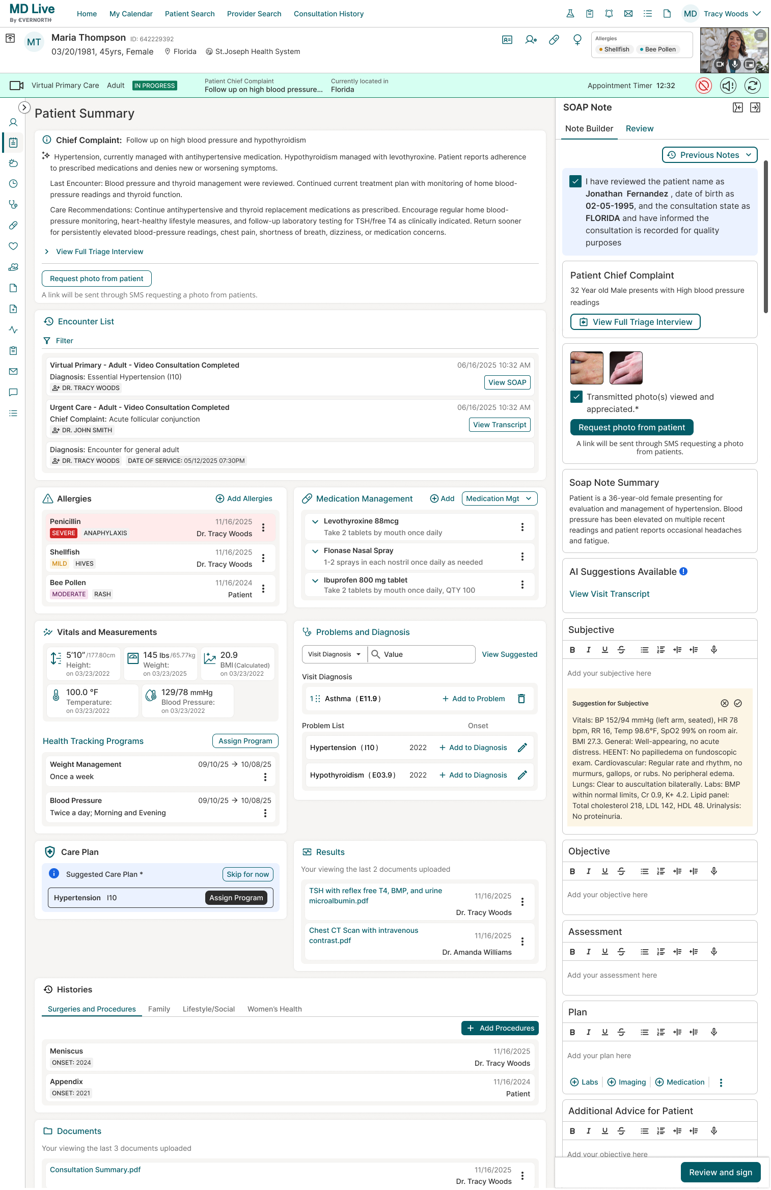 Provider documentation — SOAP note chart review